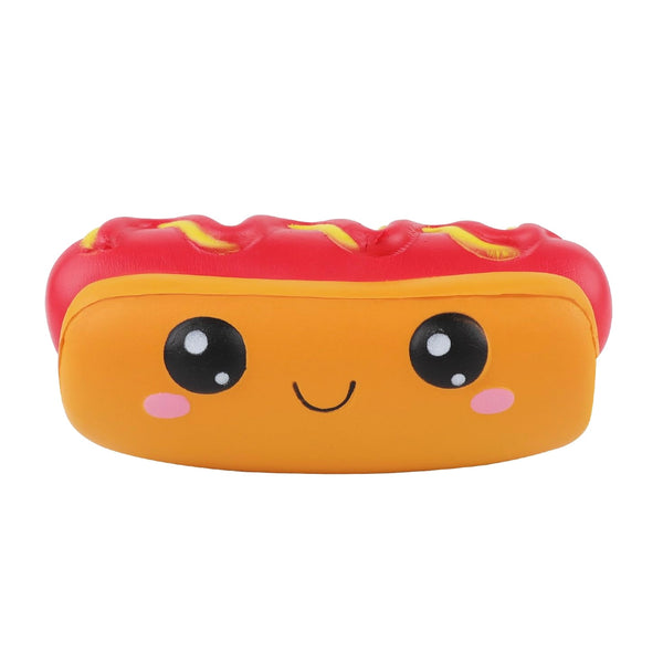 Jumbo Kawaii Face Hot Dog Squishies