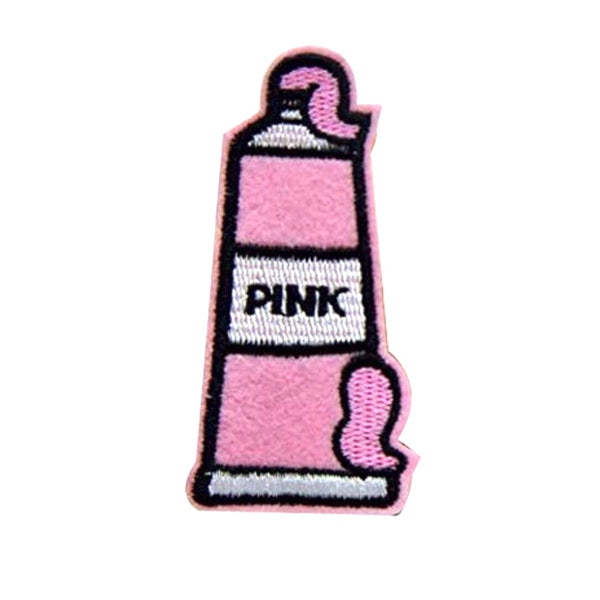 Iron-On Pink Toothpaste Patch