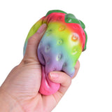 Slow Rise Rainbow Strawberry Squishy