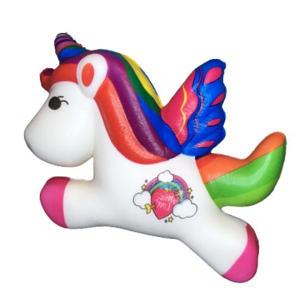 Slow Rise Rainbow Heart Unicorn Pegasus Squishy