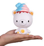 Jumbo Slow Rise Ice Cream Swirl Bear Squishy