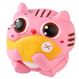 Jumbo Slow Rise Pink Kitty & Fish Squishy