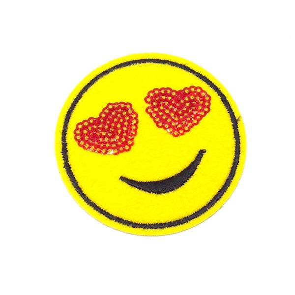 Heart Eyes Emoji Appliqué