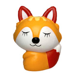 Orange Sleepy Fox Quick-Rise Squishy