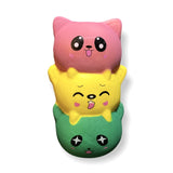Slow Rise Triple Kitty Stack Squishy